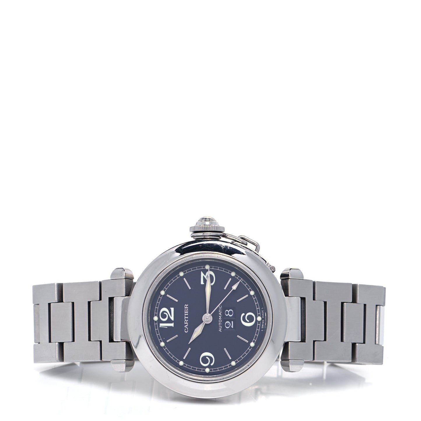 Stainless Steel 35mm Pasha C Big Date Automatic Watch Blue