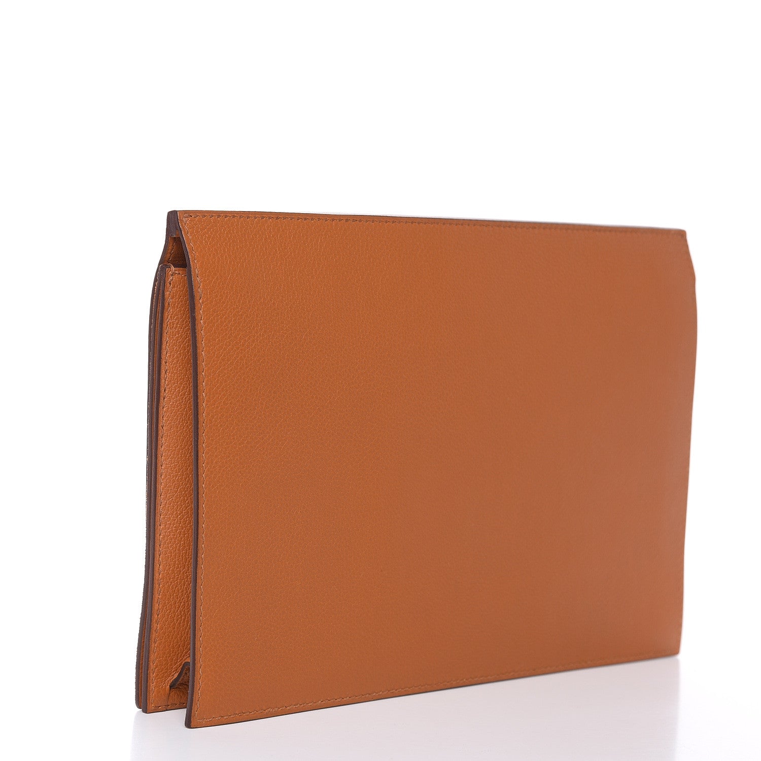 Hermes Evercolor Veau Grizzly Multiplis Clutch Bag Toffee Chamois 4 of 9