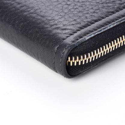 Prada Vitello Daino Zip Around Wallet Black 9 of 11