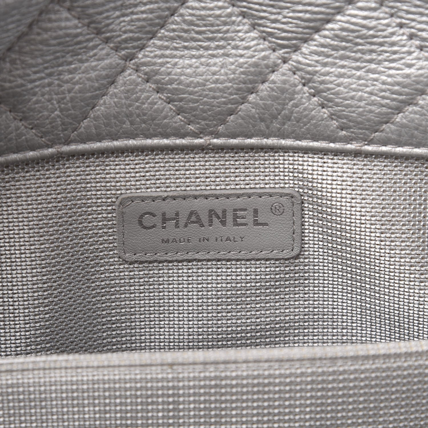 Chanel Metallic Calfskin Quilted XXL Travel Flap Bag Silver 6 of 10