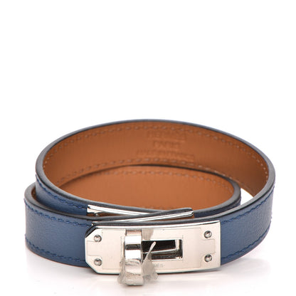 Hermes Swift Kelly Double Tour Bracelet S Bleu Agate 1 of 5