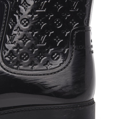 Louis Vuitton Rubber Embossed Monogram Splash Rain Boots 36 Black 7 of 9