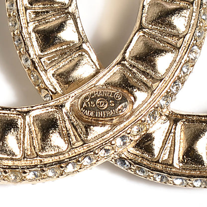 Chanel Baguette Crystal C Brooch Silver 4 of 5