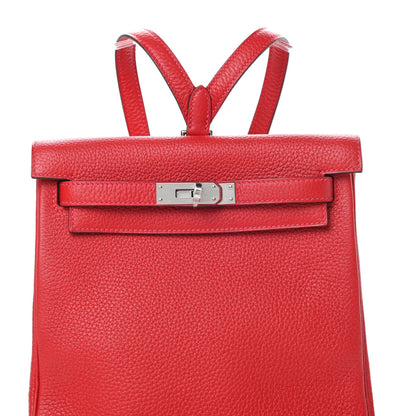 Hermes Togo Kelly Ado Backpack Rouge Casaque 7 of 10