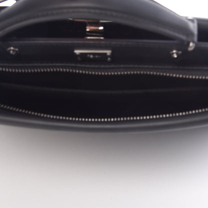 Fendi Vitello Grace FF 1974 Embossed Large Peekaboo Iconic Fit Satchel Black 6 of 15