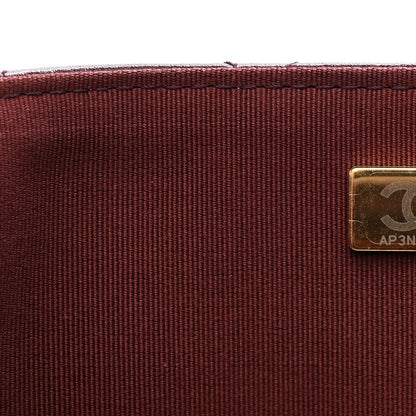 Chanel Grained Calfskin Quilted XXL Travel Flap Bag Burgundy 6 of 10