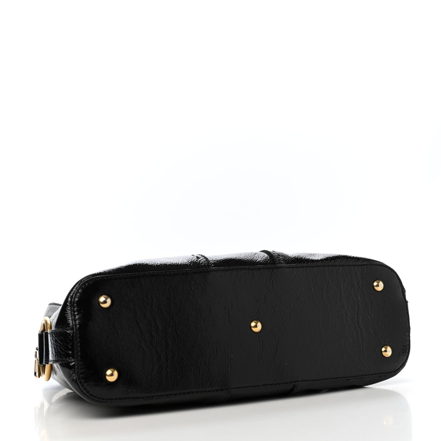 Saint Laurent Textured Patent Calfskin Medium Muse Black 3 of 4