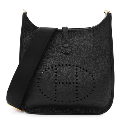 Hermes Taurillon Clemence Evelyne III PM Black 1 of 13