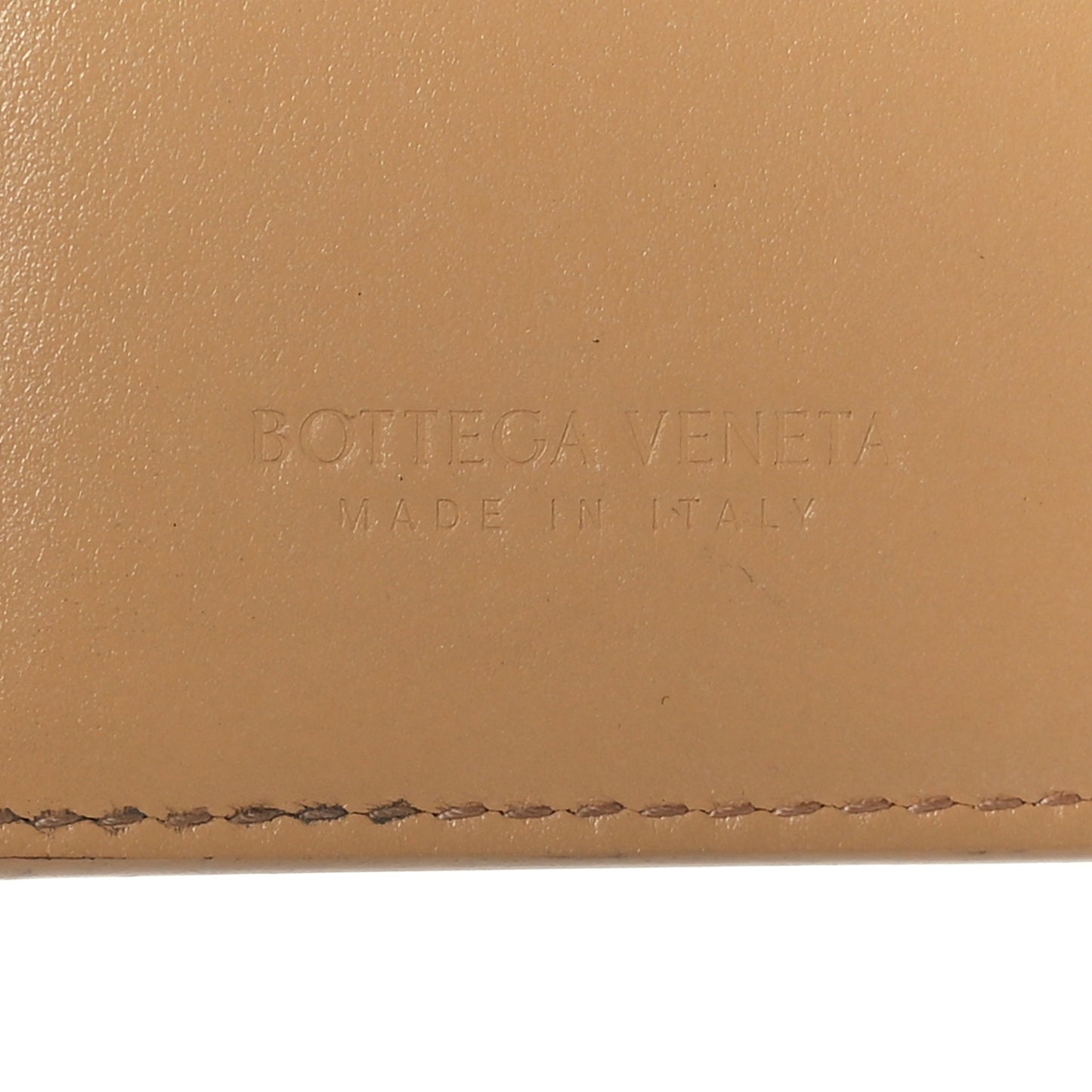 Nappa Maxi Intrecciato Small Bi-Fold Zip Wallet Porridge