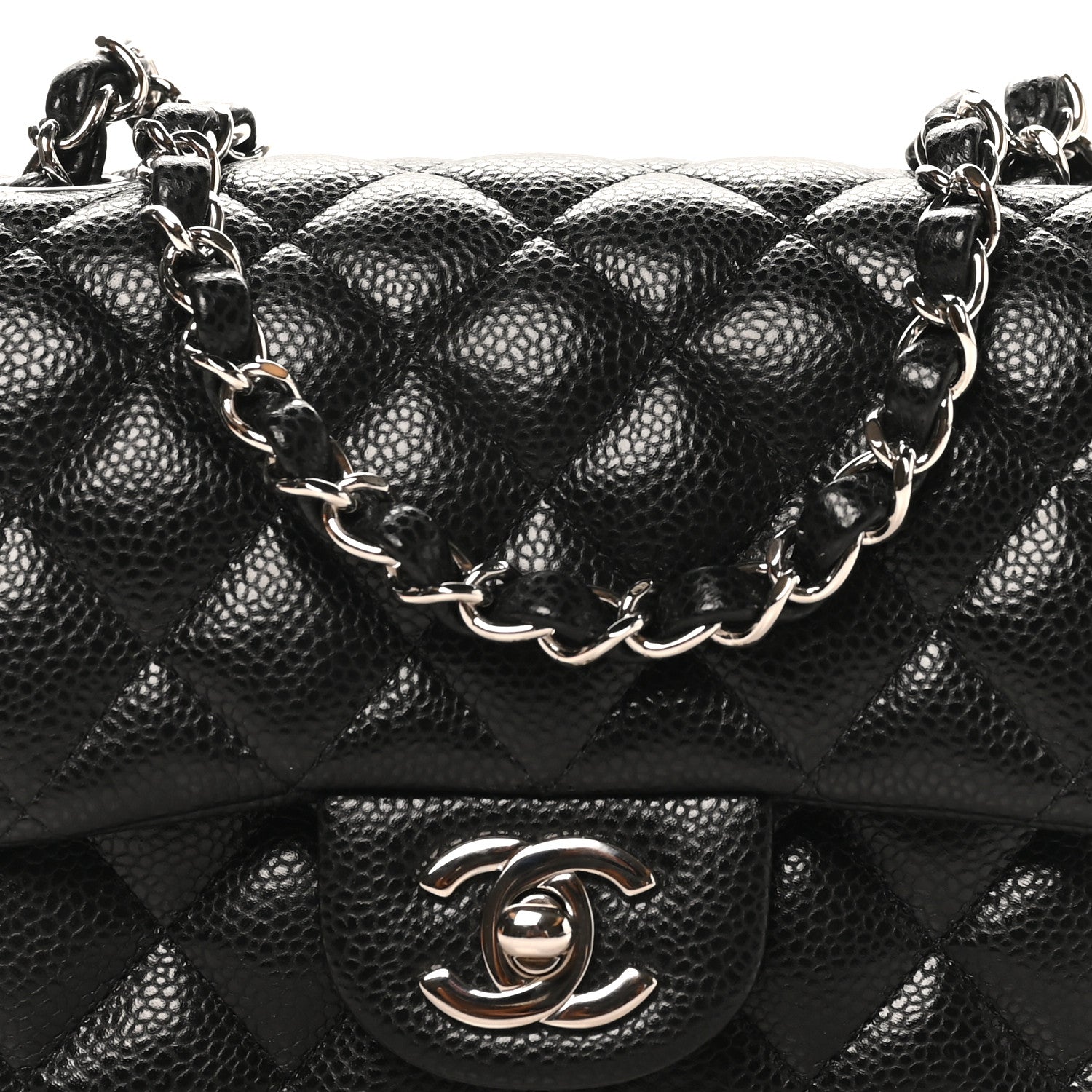 Chanel Caviar Quilted Mini Square Flap Black 7 of 10