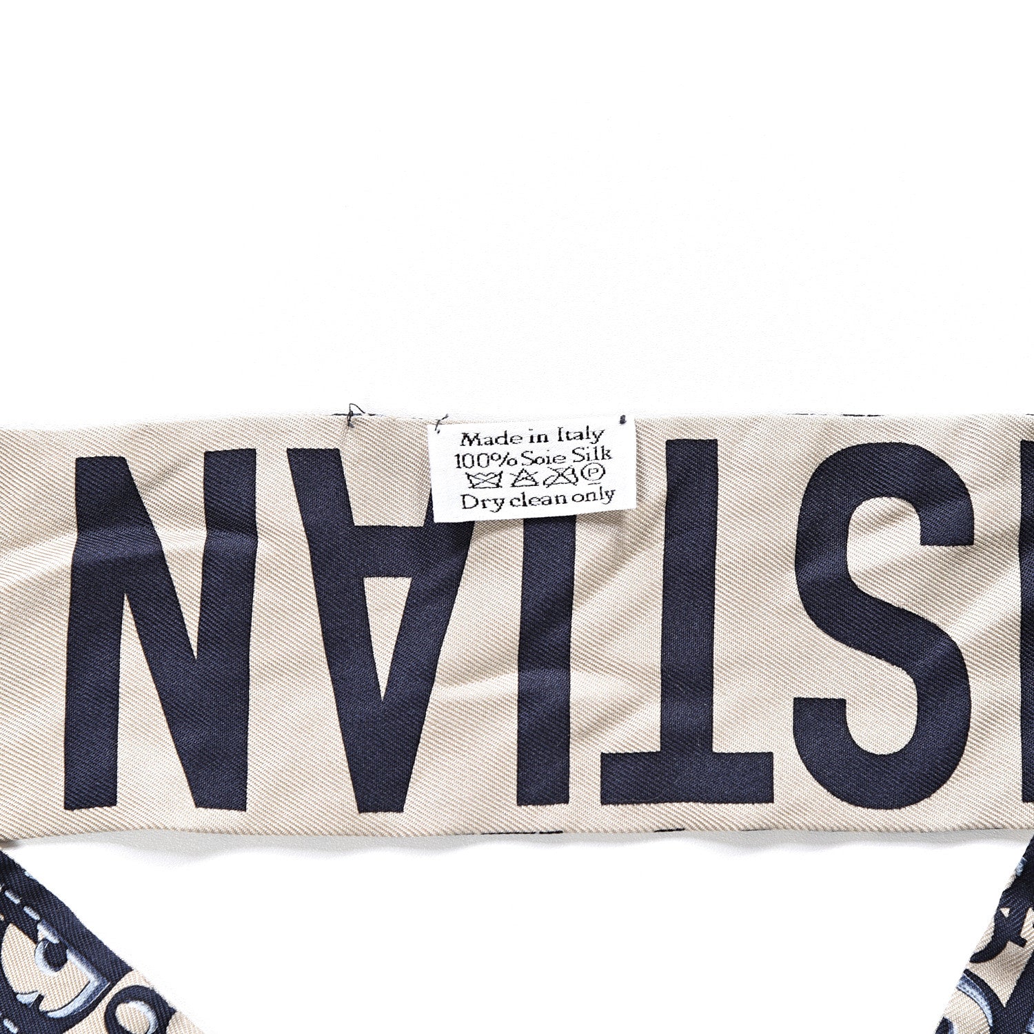 Christian Dior Silk Oblique Mitzah Scarf Blue 2 of 3