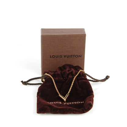 Louis Vuitton Essential V Necklace Gold 6 of 6