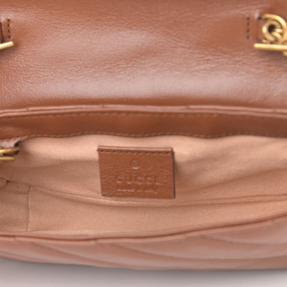 Gucci Azalea Calfskin Matelasse Diagonal Super Mini GG Marmont Shoulder Bag Cuir 5 of 11