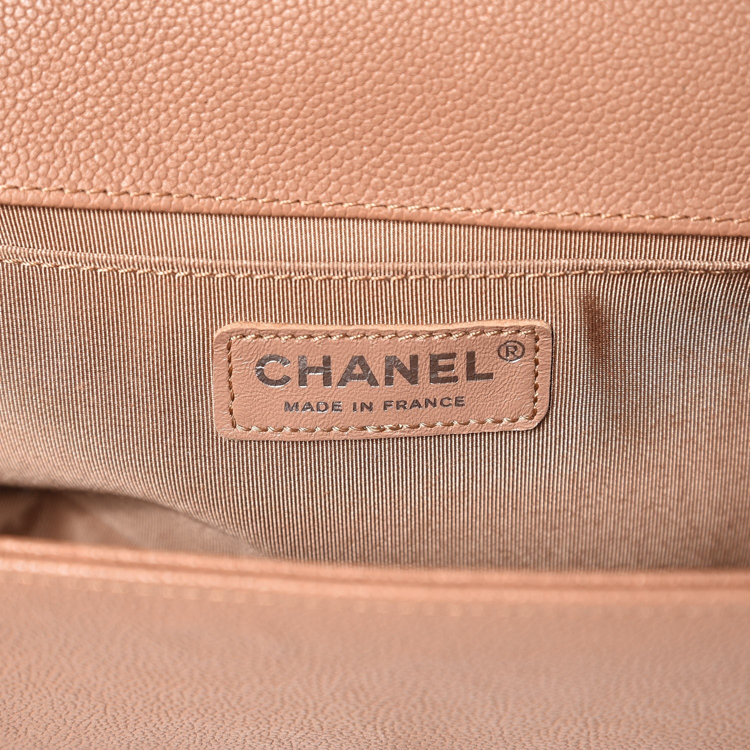 Chanel Caviar Quilted Medium Boy Flap Camel 6 of 9