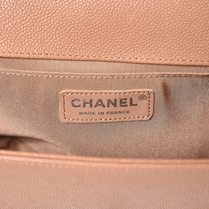 Chanel Caviar Quilted Medium Boy Flap Camel 6 of 9