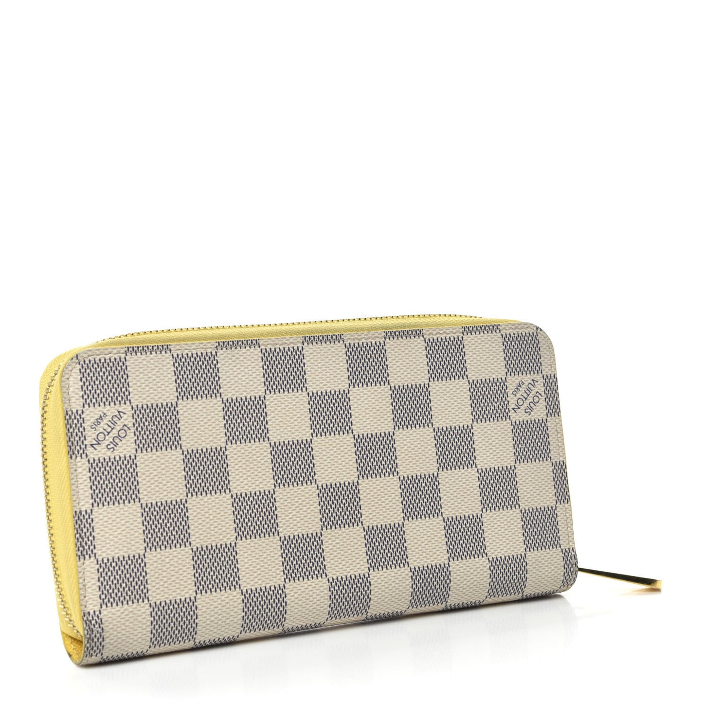 Damier Azur Zippy Wallet Jaune Pale
