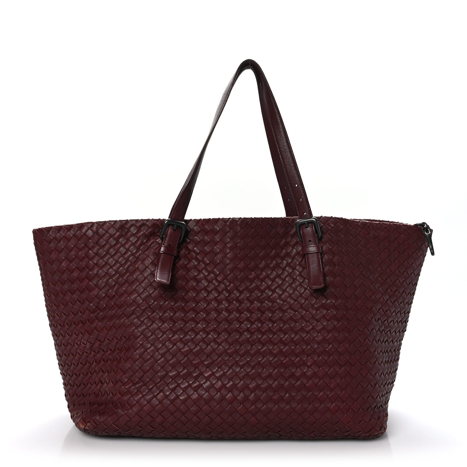 Bottega Veneta Nappa Intrecciato Large Seamless Tote Burgundy 1 of 12