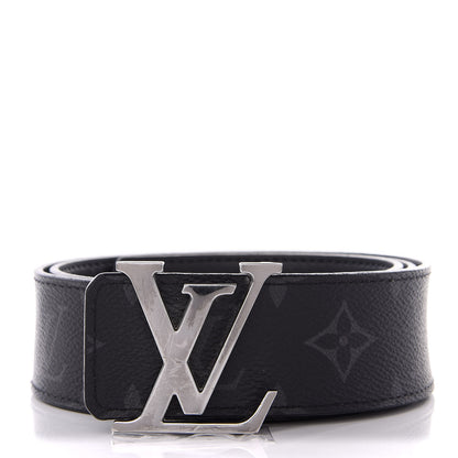 Louis Vuitton Calfskin Monogram Eclipse LV Initiales Reversible Belt 80 32 1 of 7