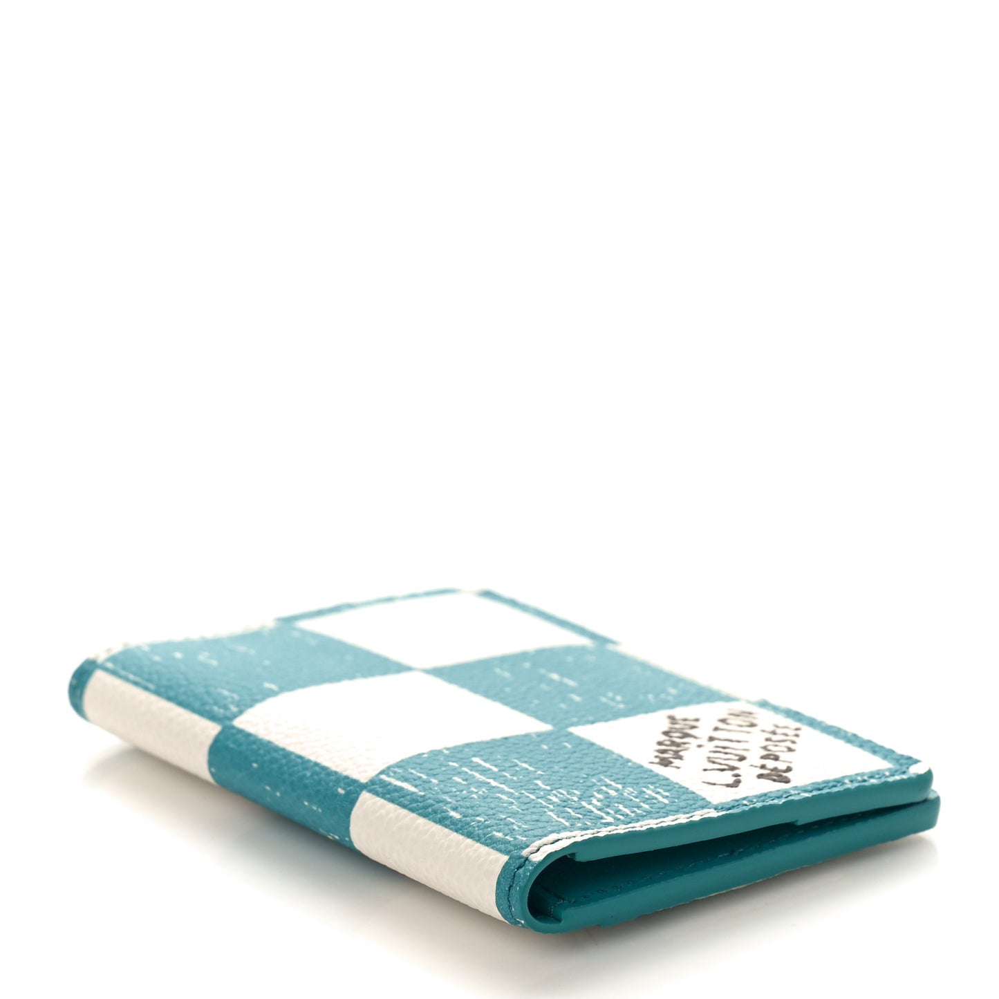 Damier Checkerboard Pocket Organizer Teal