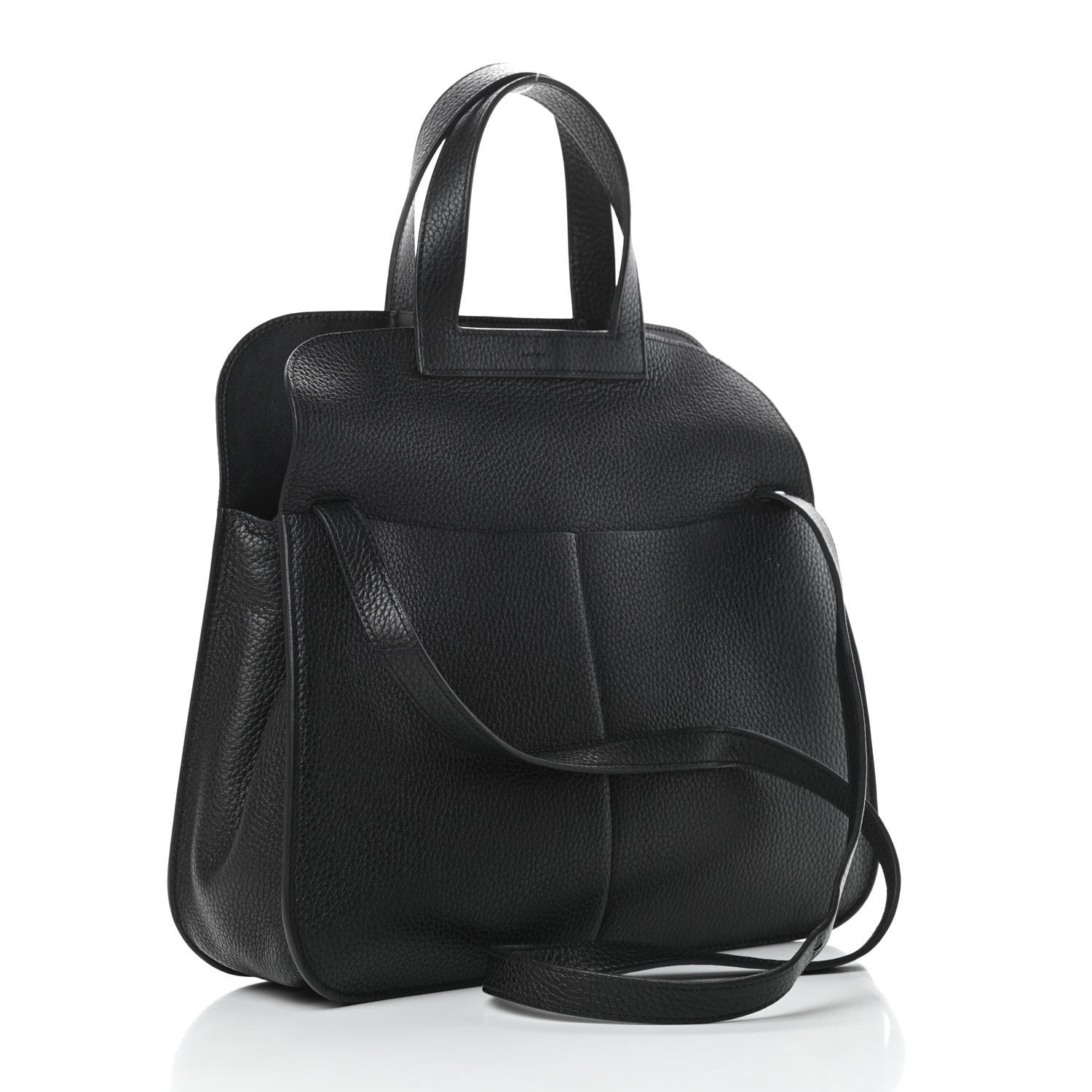 Hermes Taurillon Clemence Halzan 31 GM Black 4 of 17