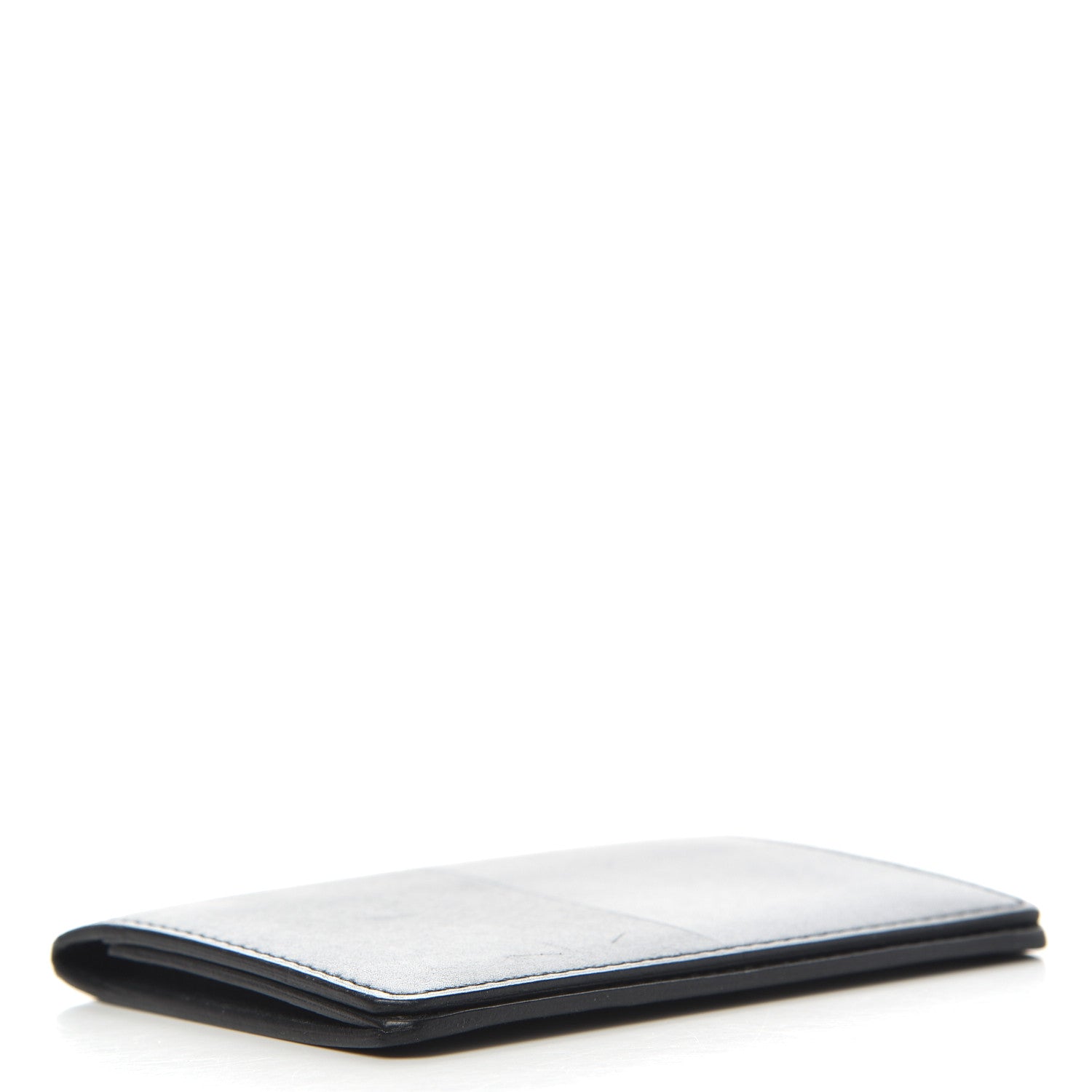 Hermes Veau Sombrero Tadelakt Mini Manhattan Wallet Black Bleu Obscur 4 of 6