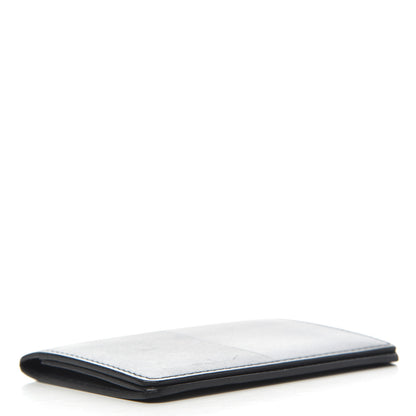 Hermes Veau Sombrero Tadelakt Mini Manhattan Wallet Black Bleu Obscur 4 of 6