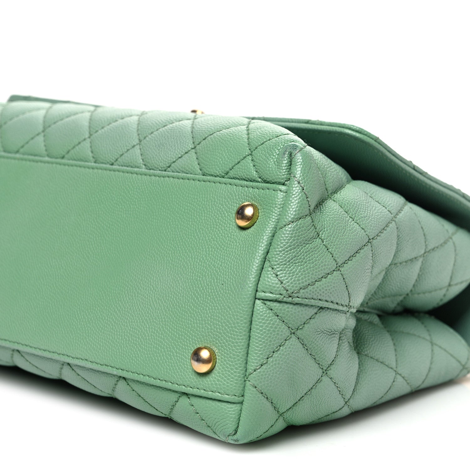 Chanel Caviar Quilted Small Coco Chain Handle Flap Light Green 10 of 10