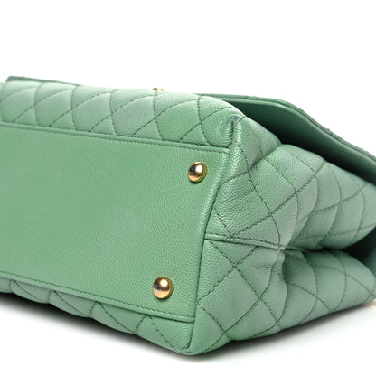 Chanel Caviar Quilted Small Coco Chain Handle Flap Light Green 10 of 10