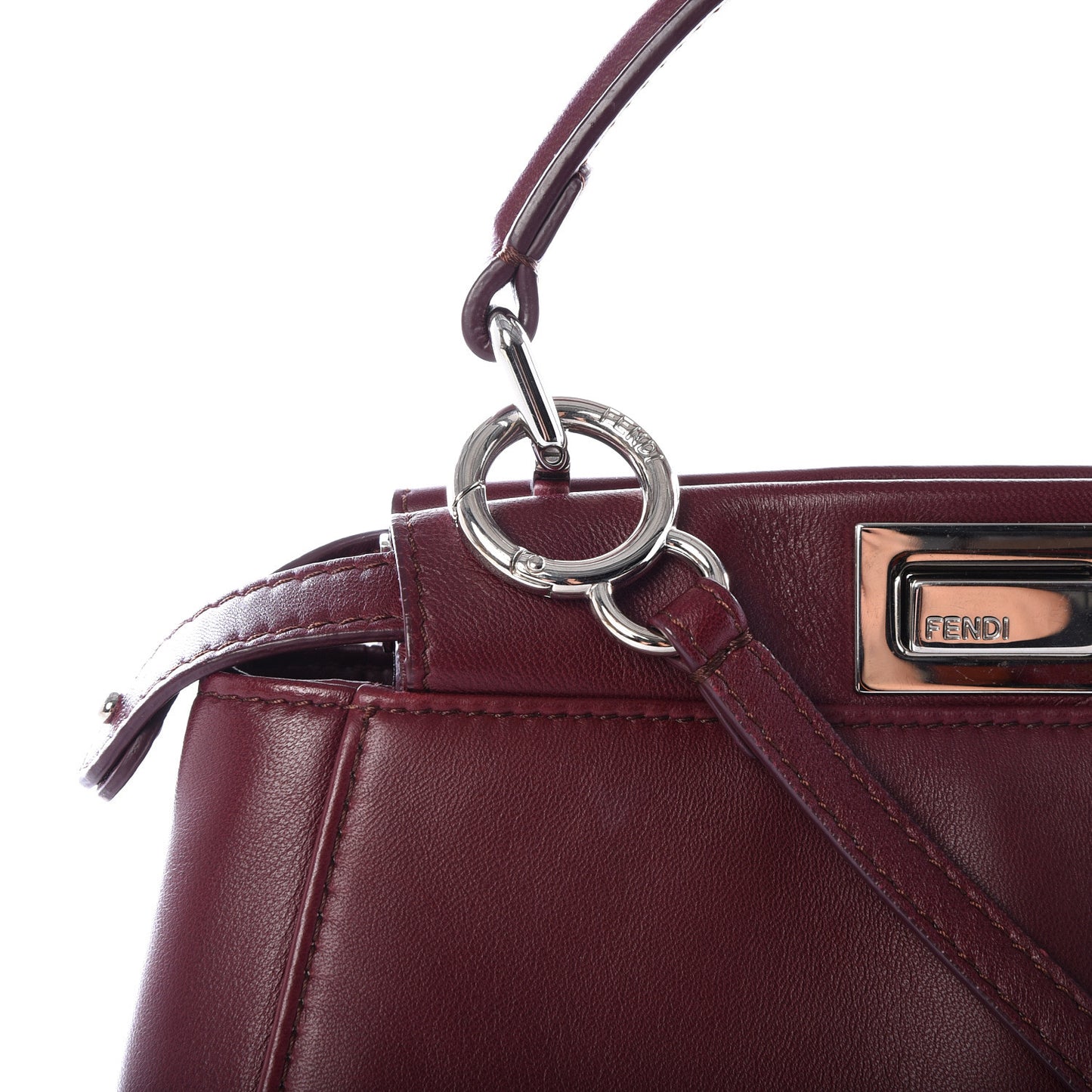 Nappa Mini Peekaboo Iconic Satchel Bordeaux