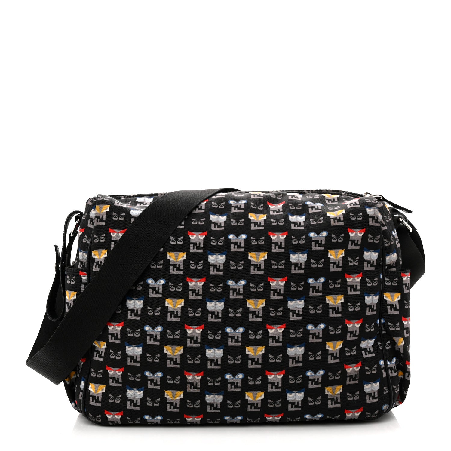 Fendi Nylon FF Monster Diaper Bag Black Multicolor 1 of 13