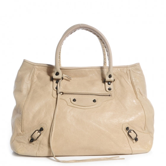 Balenciaga Agneau Large Sunday Tote Sahara 1 of 10