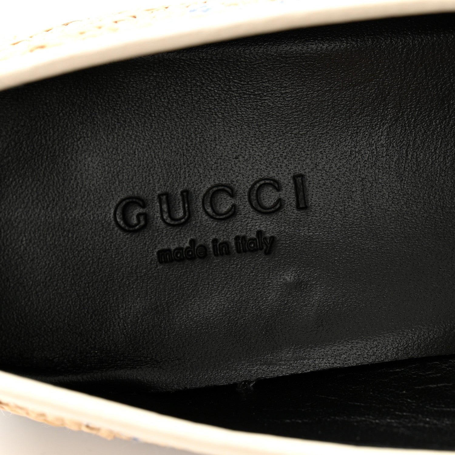 Gucci Raffia Horsebit Womens Jordaan Loafers 36 Natural Royale Mystic White 6 of 10