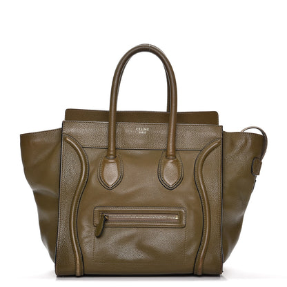 Celine Drummed Calfskin Mini Luggage Jungle 1 of 20