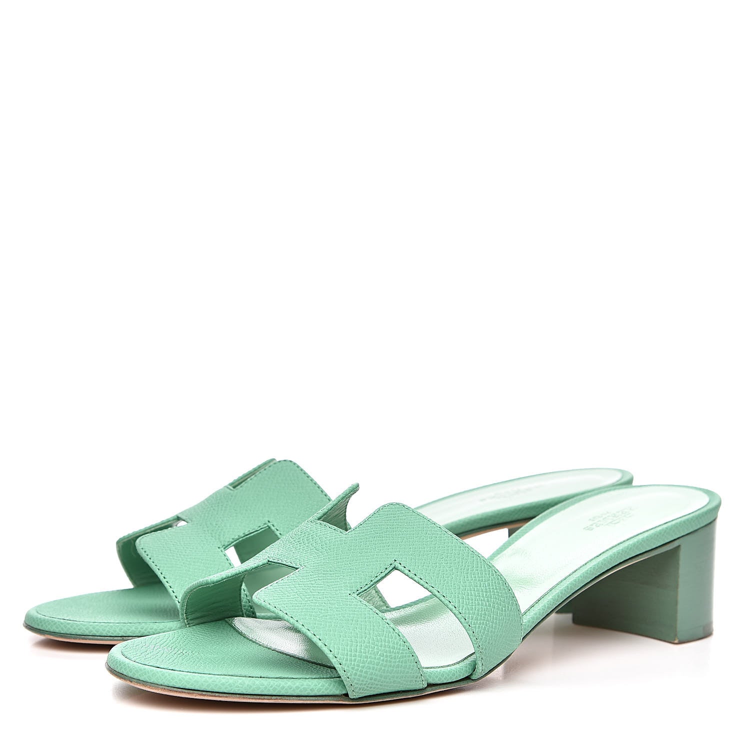 Hermes Epsom Oasis Sandals 40 Malachite 3 of 11