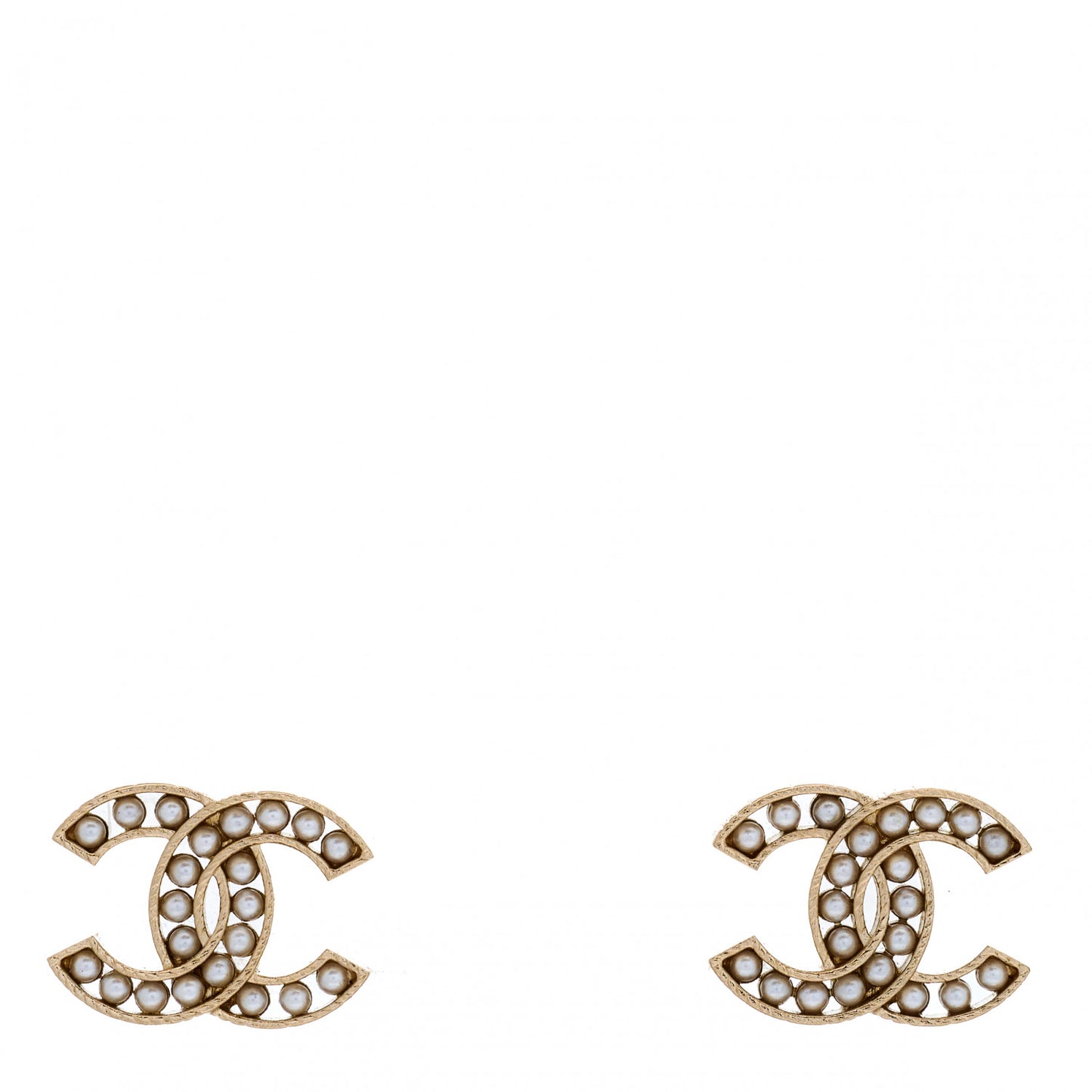 Pearl CC Earrings Gold
