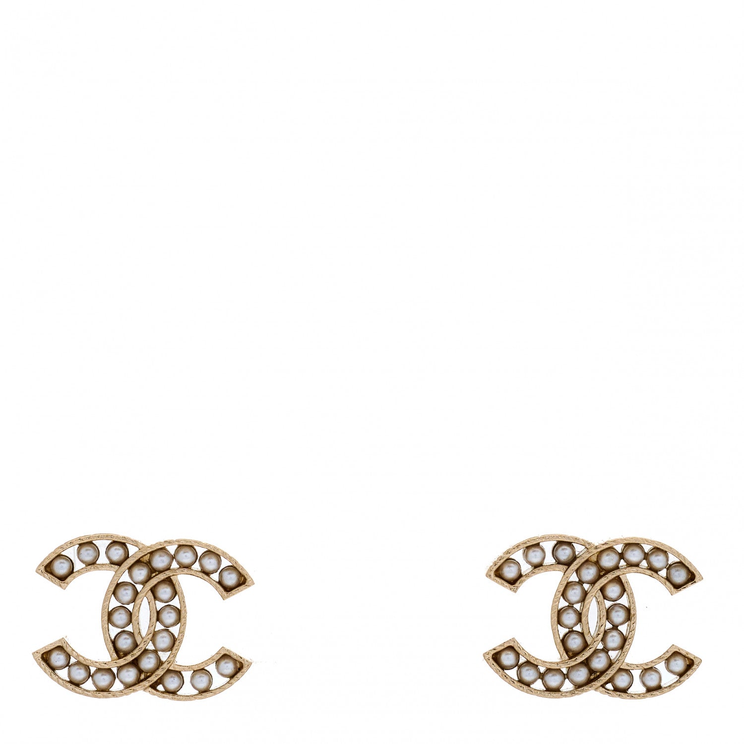 Chanel Pearl CC Earrings Gold 1 of 5