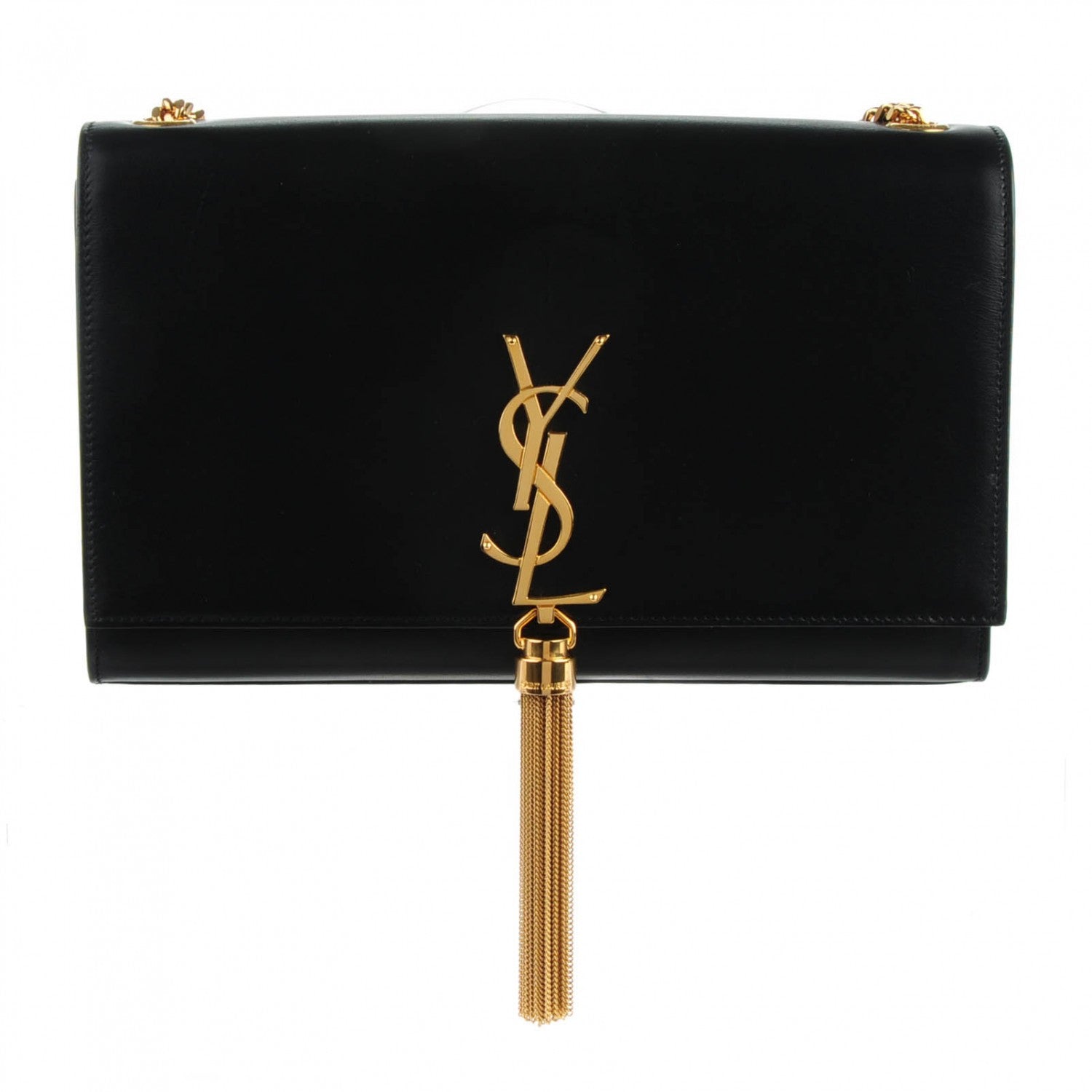 Saint Laurent Smooth Calfskin Medium Classic Monogram Kate Tassel Satchel Black 1 of 7