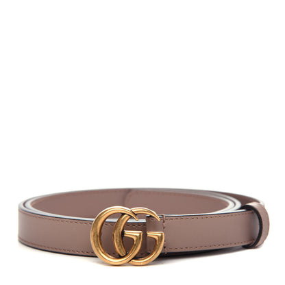 Gucci Calfskin Double G 20mm Belt 90 36 Porcelain Rose 1 of 5
