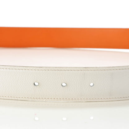 Hermes Epsom 32mm H Belt 85 White Orange 4 of 8