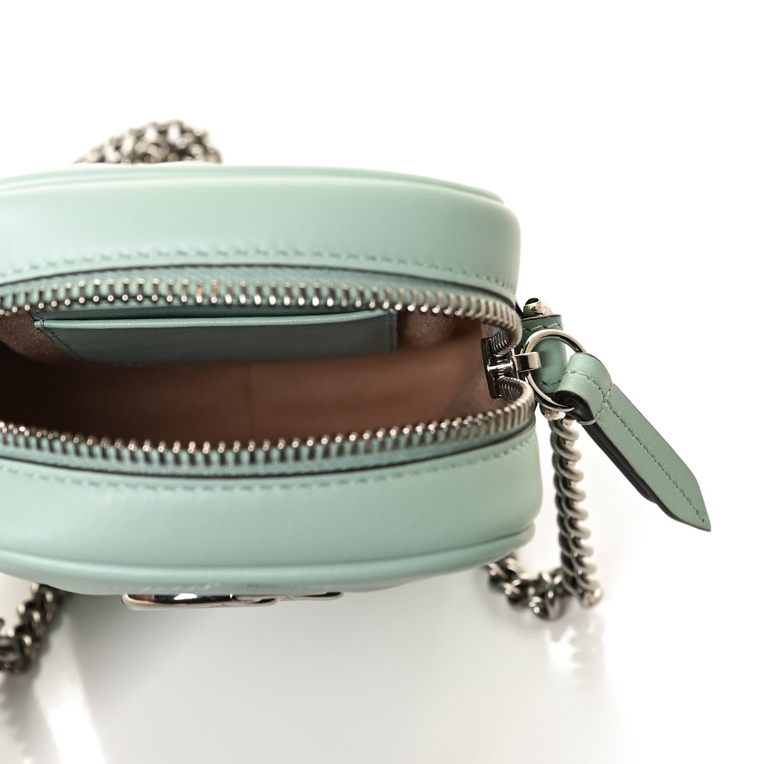 Gucci Calfskin Matelasse Mini GG Marmont Crossbody Bag Water Green 5 of 10