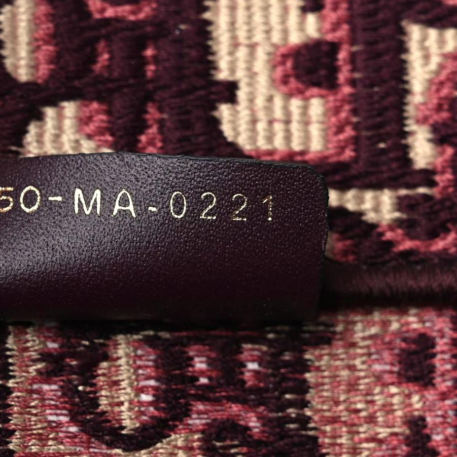 Christian Dior Oblique Large Book Tote Burgundy Multicolor 7 of 10