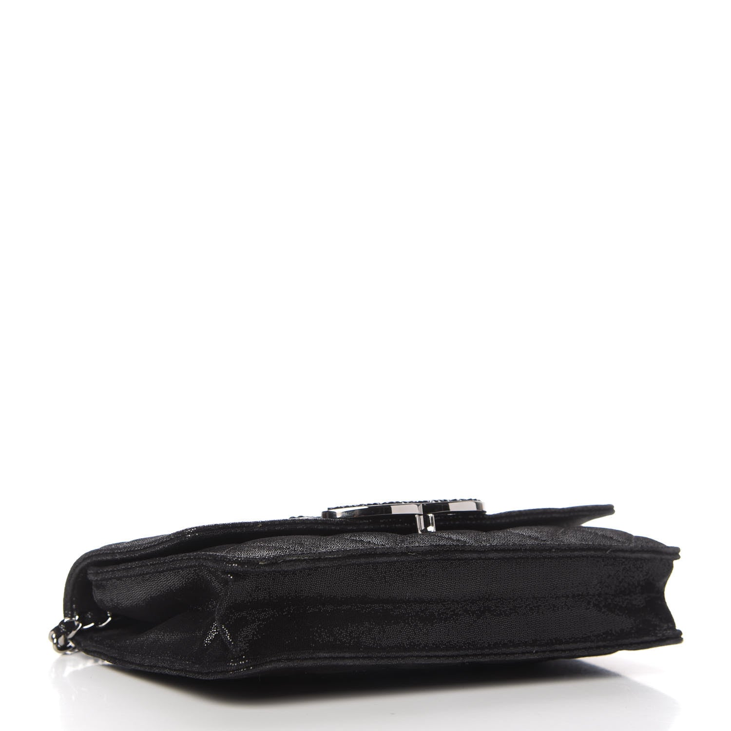 Chanel Iridescent Caviar Crystal Quilted Wallet On Chain WOC Black 4 of 11