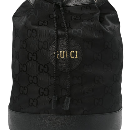 Gucci Econyl Nylon Monogram Off The Grid Drawstring Bucket Backpack Black 9 of 12