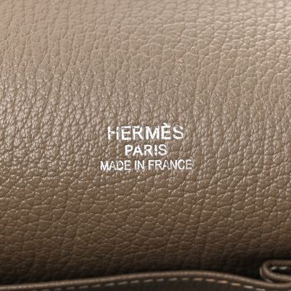 Hermes Taurillon Clemence Jypsiere 34 Etoupe 6 of 13