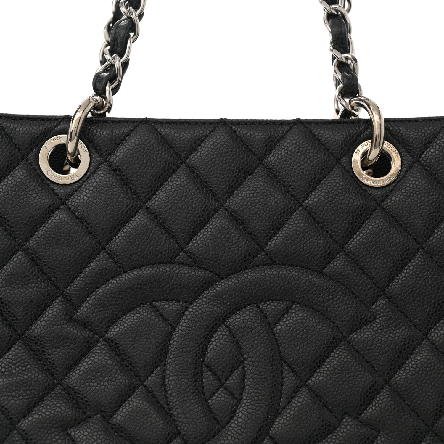 Chanel Caviar Quilted Grand Shopping Tote GST Black 8 of 11