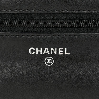 Chanel Lambskin Quilted Boy Wallet On Chain WOC Black 6 of 15