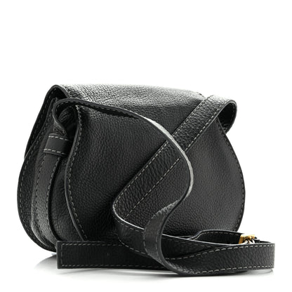 Chloe Grained Calfskin Small Marcie Saddle Bag Black 3 of 15