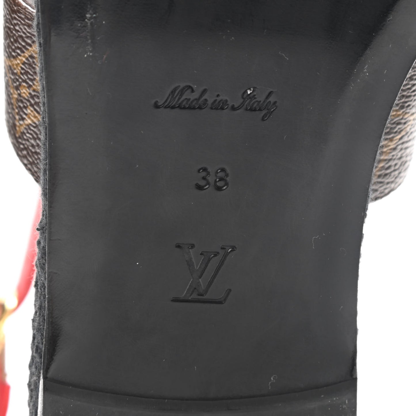 Calfskin Monogram Magic Spell Sandals 38 Rouge