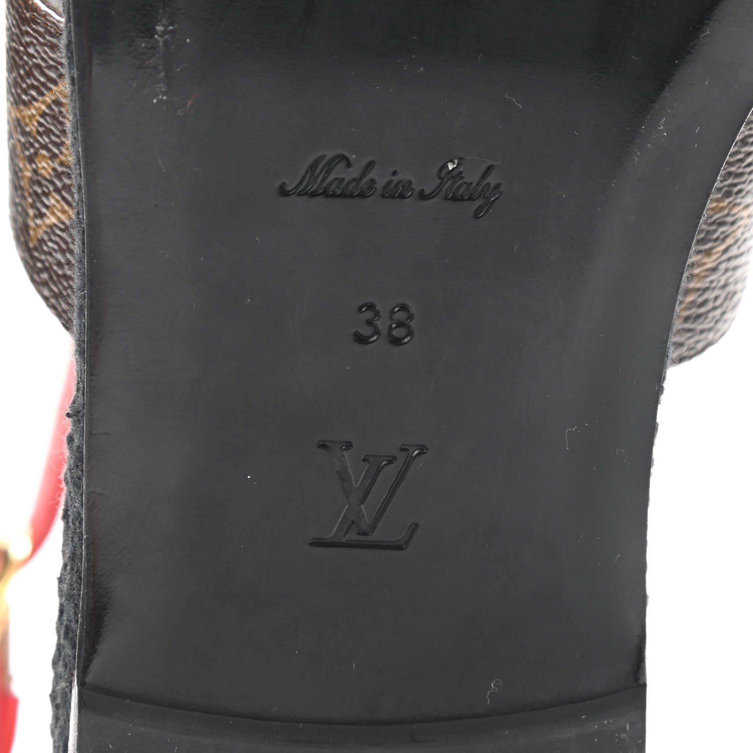 Louis Vuitton Calfskin Monogram Magic Spell Sandals 38 Rouge 6 of 9