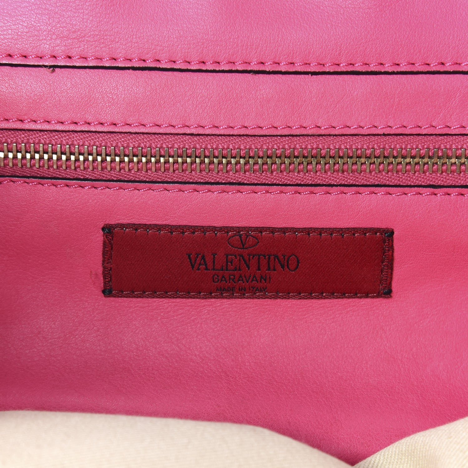 Valentino Garavani Vitello Small Rockstud Tote Deep Cyclamin 8 of 10